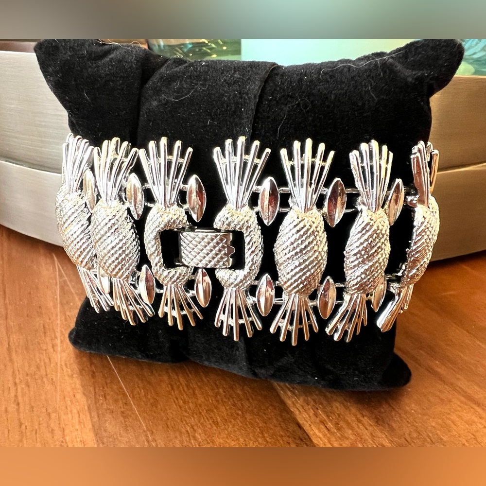 Sarah Coventry Art Deco Silver Bracelet - Picture 6 of 11